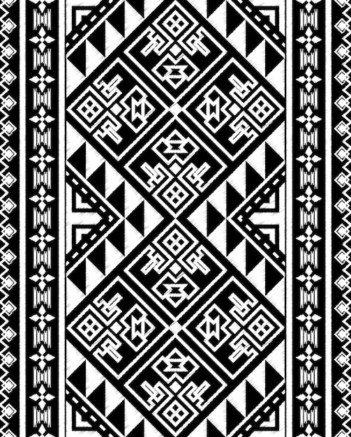 Chalkboard doodle Tribal Aztec Seamless Pattern