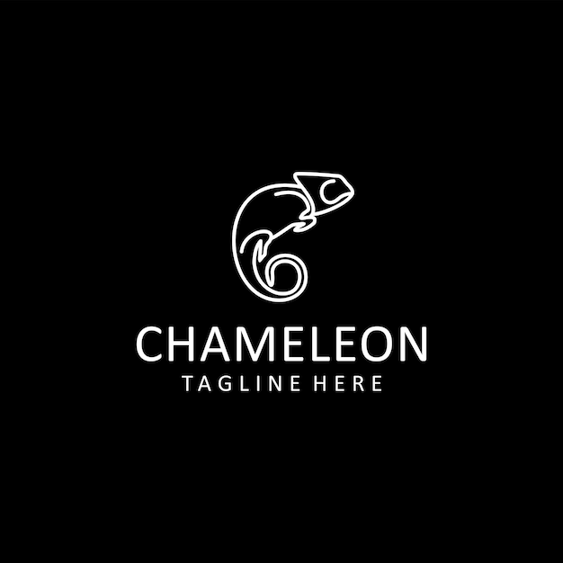 Chameleon logo icon design vector