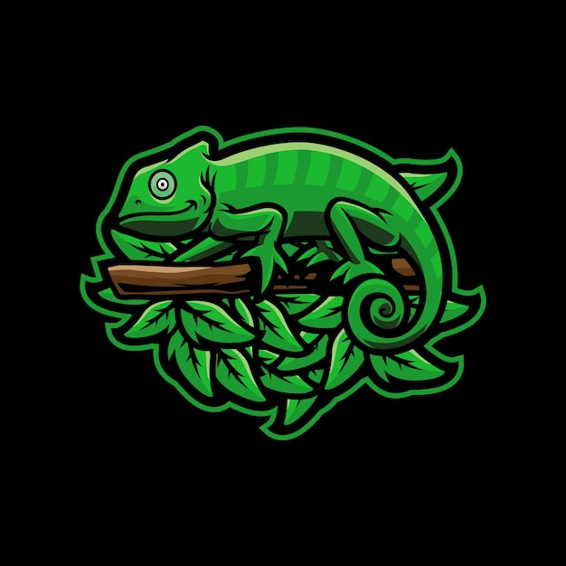 Chameleon mascot logo design