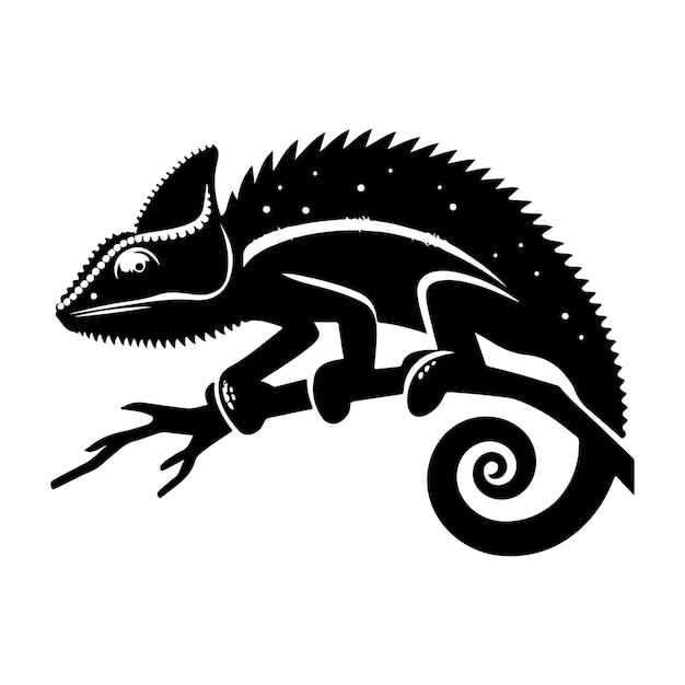 Chameleon Silhouette Vector art