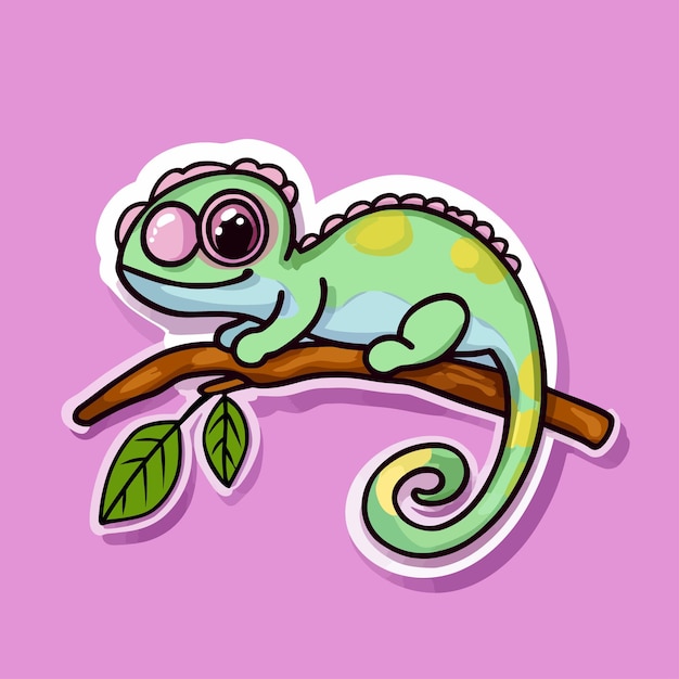 Chameleon vector cute