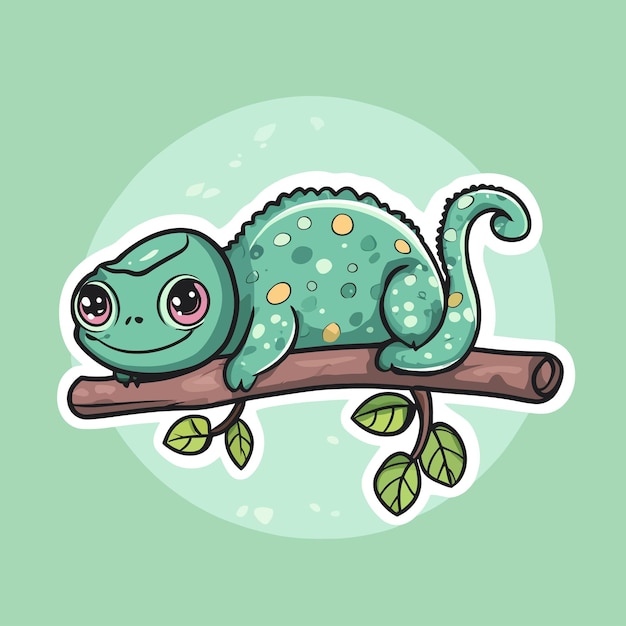 Vector chameleon vector cute