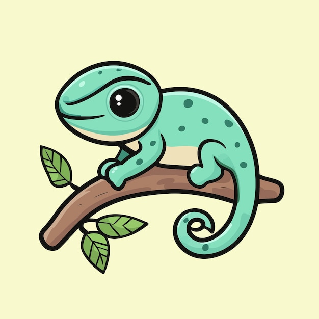 Chameleon vector cute