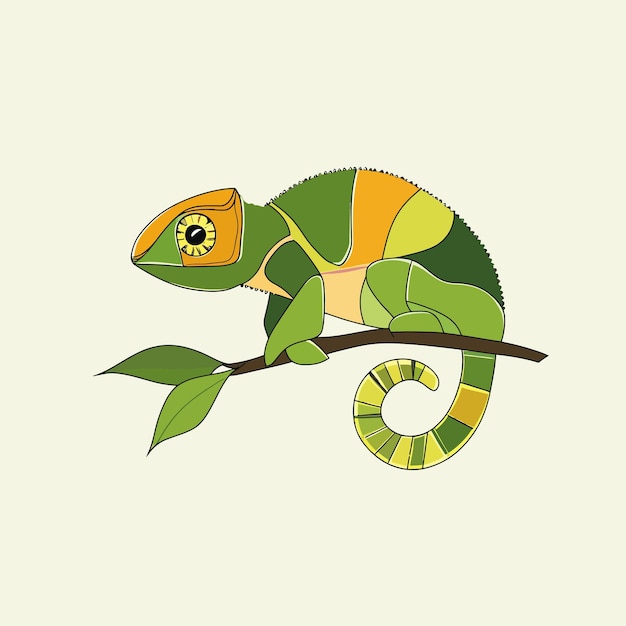 Vector chameleon vector cute