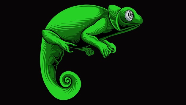 Chameleon Vector Design For Elements, editable colors