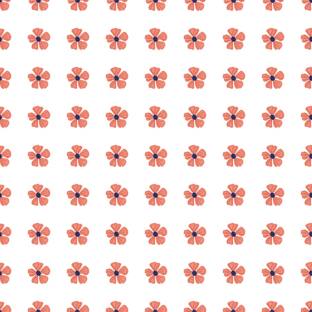 Chamomile flower endless background Abstract floral seamless pattern in simple style