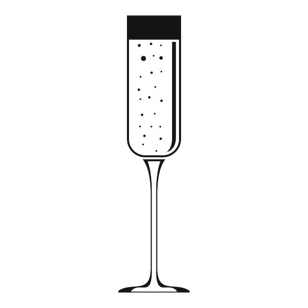 Champagne glass icon Simple illustration of champagne glass vector icon for web