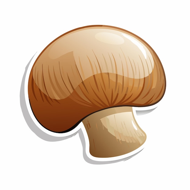 Vector champignon mushroom sticker design 11