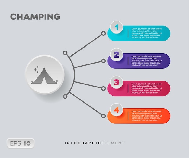 Champing Infographic Element