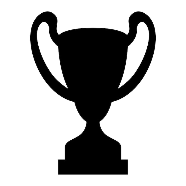 Champion trophy Silhouette in black color