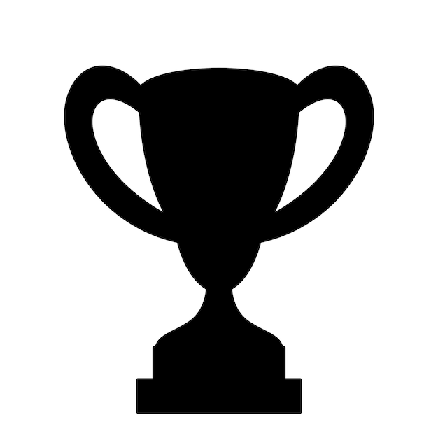 Champion trophy Silhouette in black color