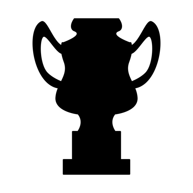 Champion trophy Silhouette in black color