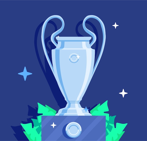 Vector champions league trophy