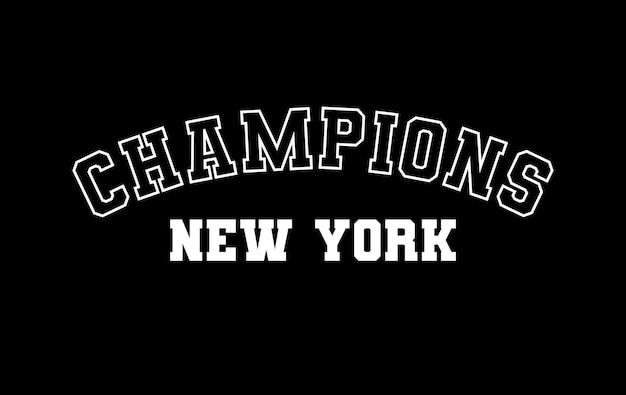 CHAMPIONS typography design for print ready t shirts.