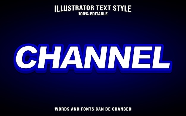 Channel text style