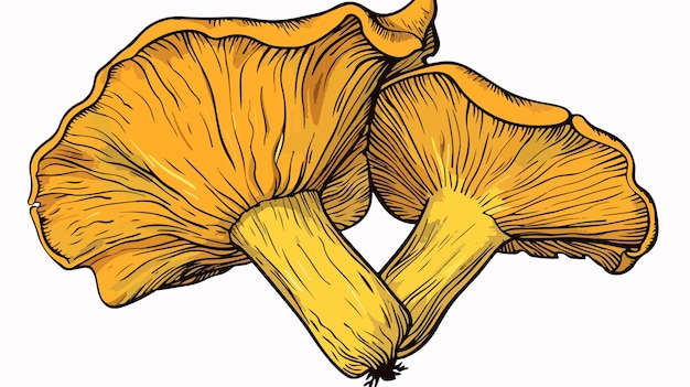 Vector chanterelle mushroom icon vector illustration