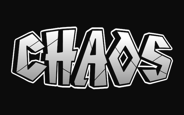 Chaos word graffiti style letters