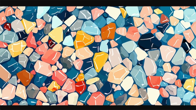 Vector chaotic abstract mosaic seamless background vector for design projects