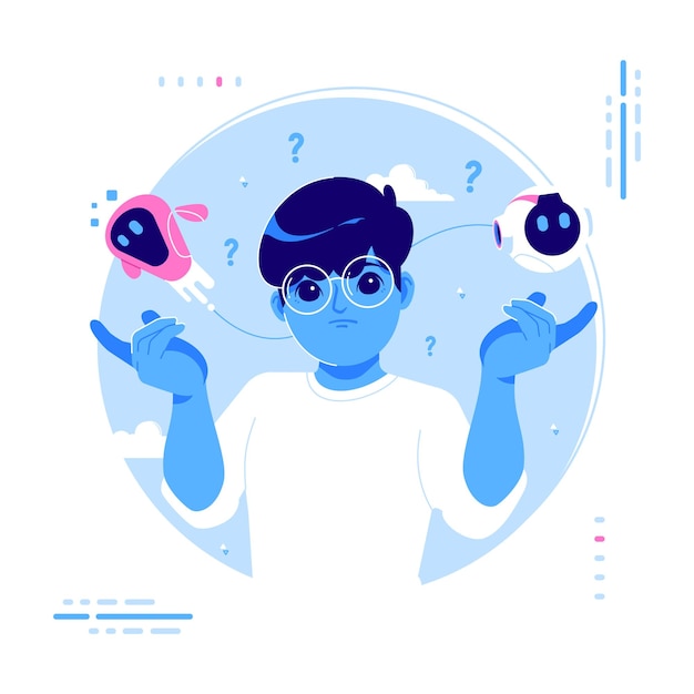 CharacteAI Trends and Robotics concept illustration