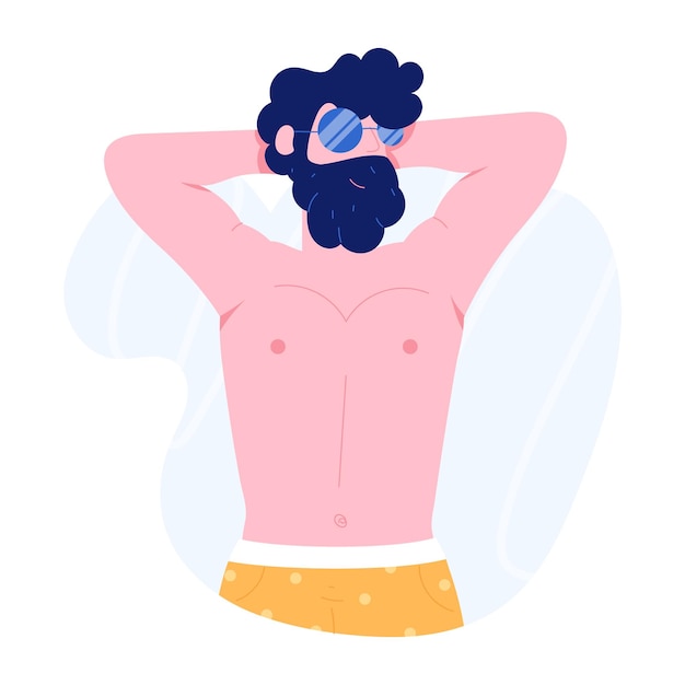 Vector character based flat illustration of relaxing person