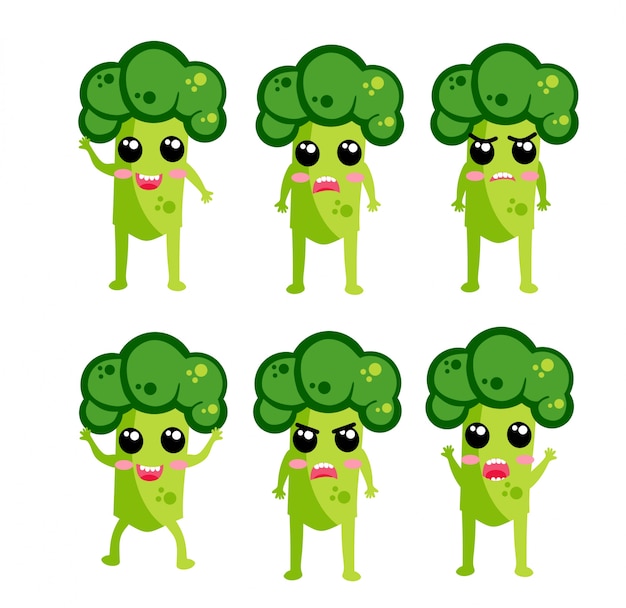 character broccoli cute vegetable