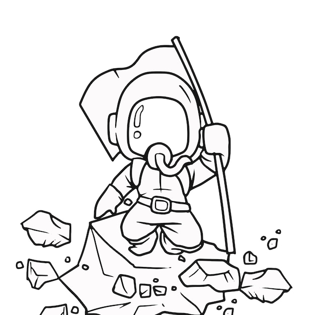 Character Cartoon Astronaut