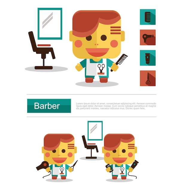 Character design Barber career