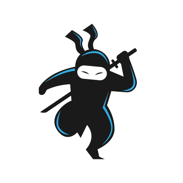 character mascot of ninja logo vector illustration