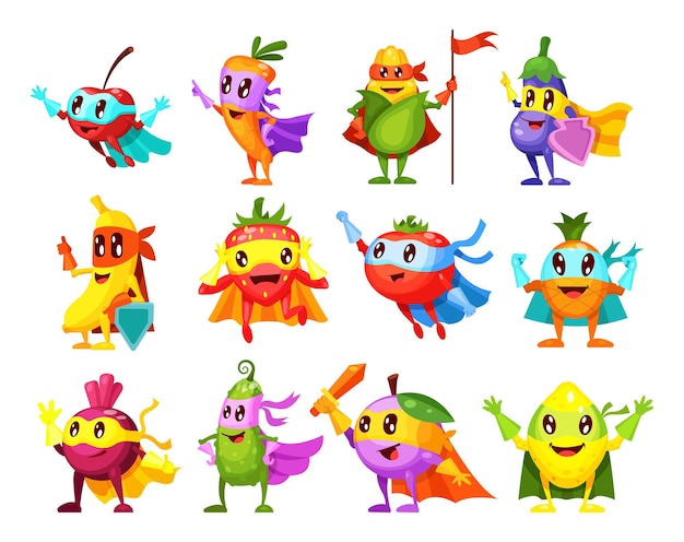 Characters in different poses in costume at masks vector