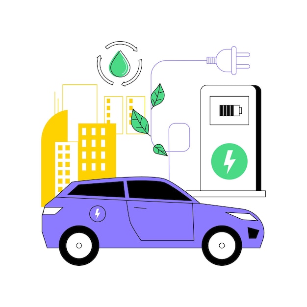 Charging station abstract concept vector illustration