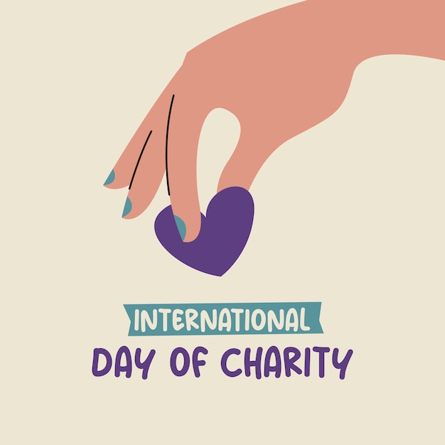 Charity Day Web Banner Background Illustration Vector