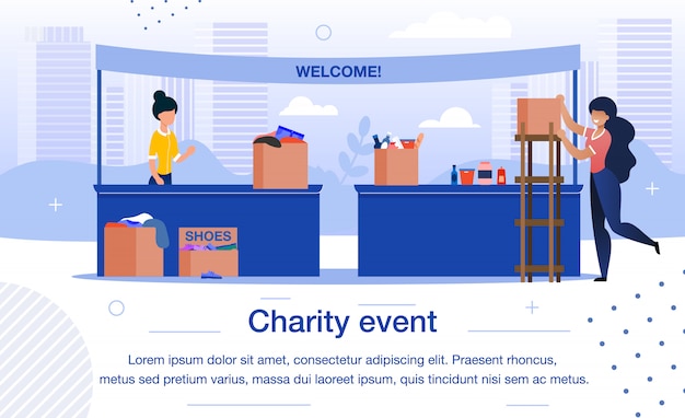 Charity Event or Fair Flat Banner Template