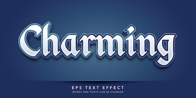 charming 3d editable text effect