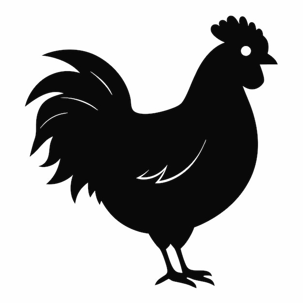 Charming Bantam Chicken Silhouette