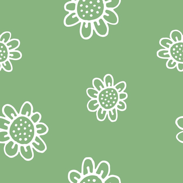 Charming doodle vector pattern cartoon hawaii flowers for print textile wrappers kitchen decor