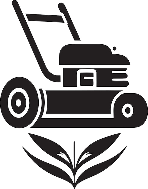 Charming Lawn Mower Vector Artwork