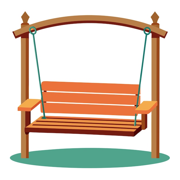 Charming Porch Swing Vector Cozy and Detailed Design for Relaxing Outdoor Spaces