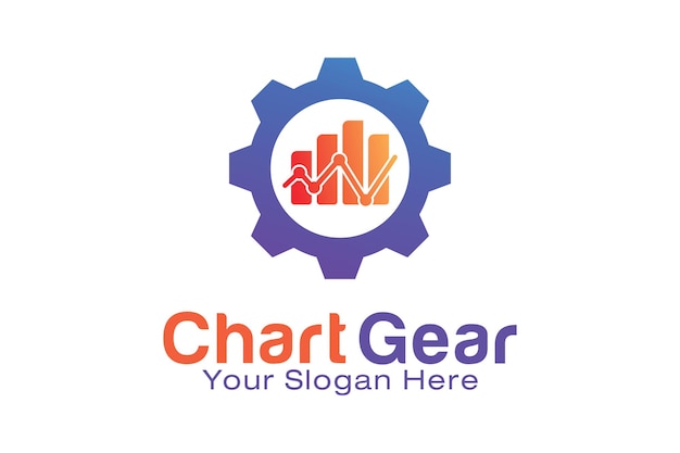 Chart Gear logo design template