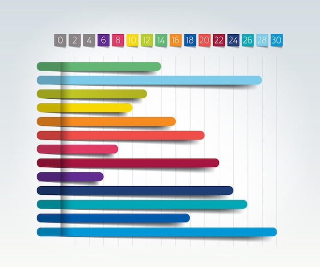 Chart graph scheme Simply color editable Infographics element Vector