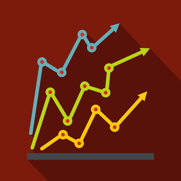 Chart icon Flat illustration of chart vector icon for any web design