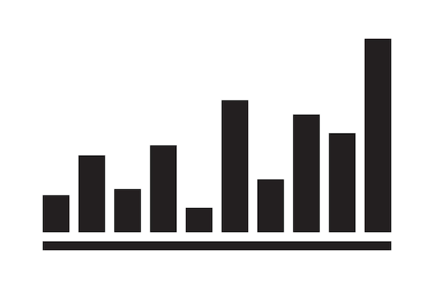 Chart vector icon business symbol Finance rate diagram sign