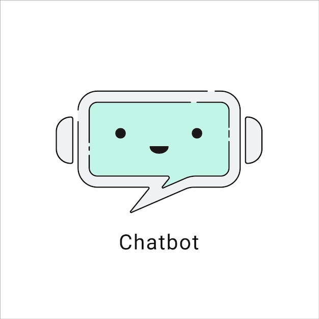 Chat Bot logo vector illustration Online support service concept Virtual smart assistant