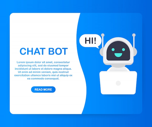 Chat Bot Using Laptop Computer template