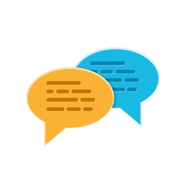 Chat bubble icon Vector illustration