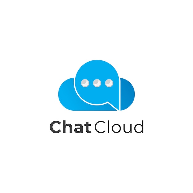 chat cloud logo icon vector template