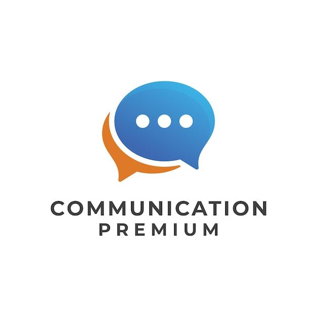 Chat Communication Logo Design Vector