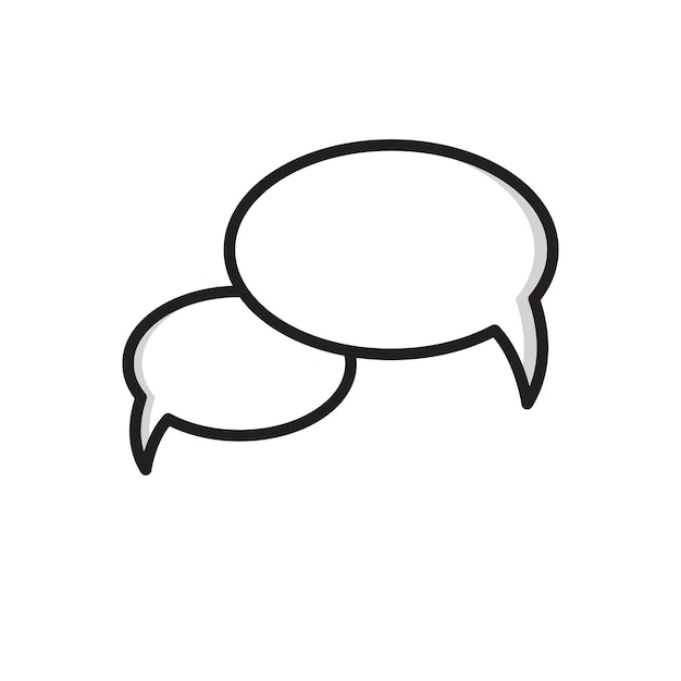 chat icon speech bubble white color vector illustration EPS 10