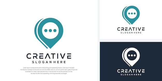 Chat location logo template