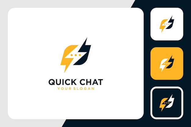 chat logo design with quick inspiration