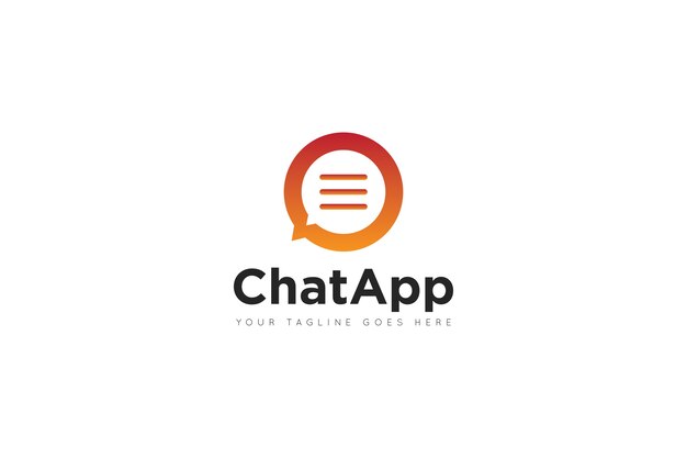 Vector chat logo and icon 